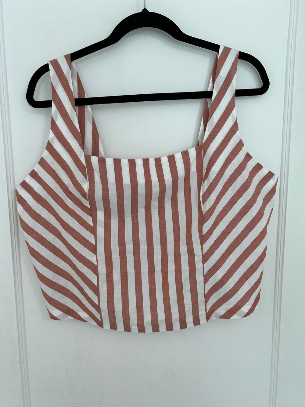 Maurices Brown Striped Corset Cotton Crop Top XXL